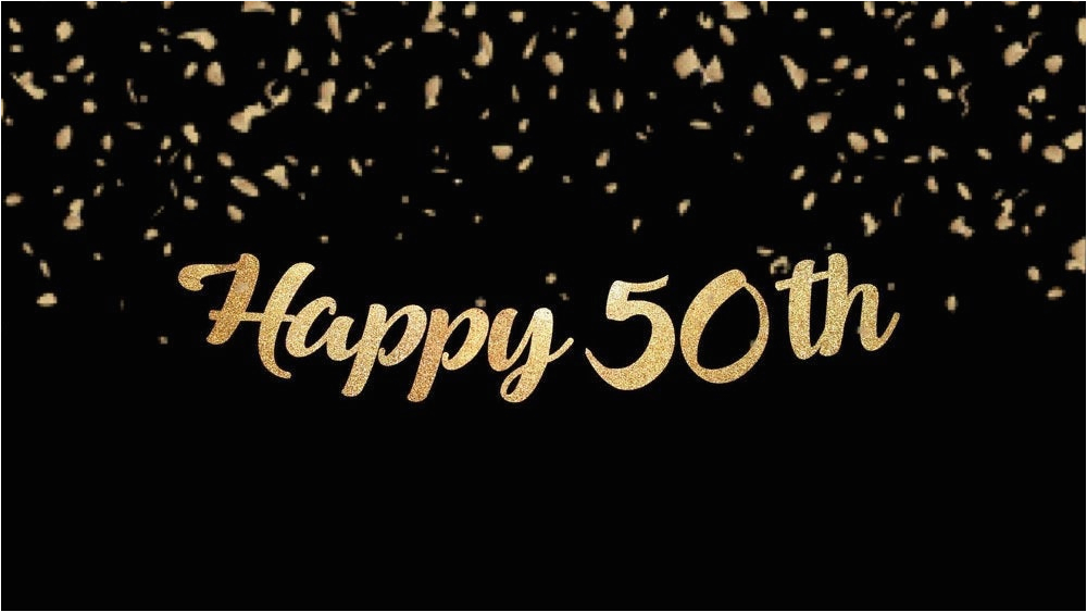 happy 50th birthday banner custom