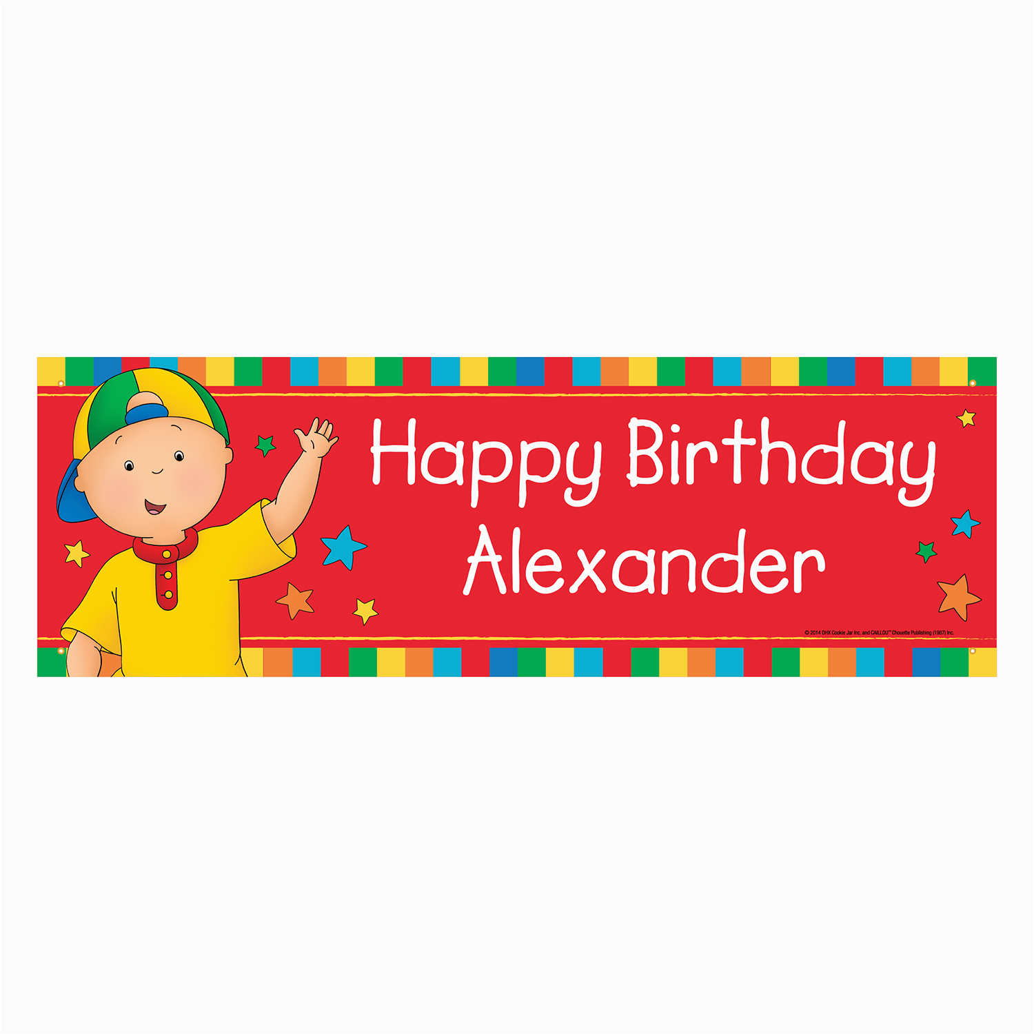 caillou happy birthday banner