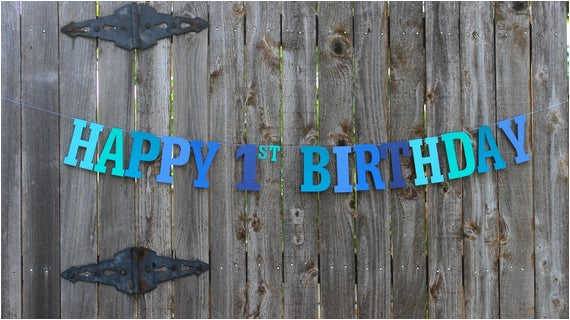 happy 1st birthday banner personalized