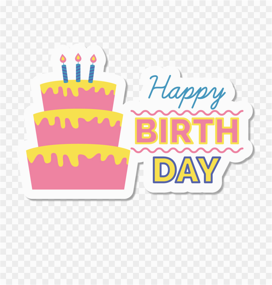 sticker of happy birthday