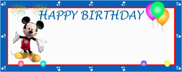 happy birthday mickeys clubhouse design personalised banner