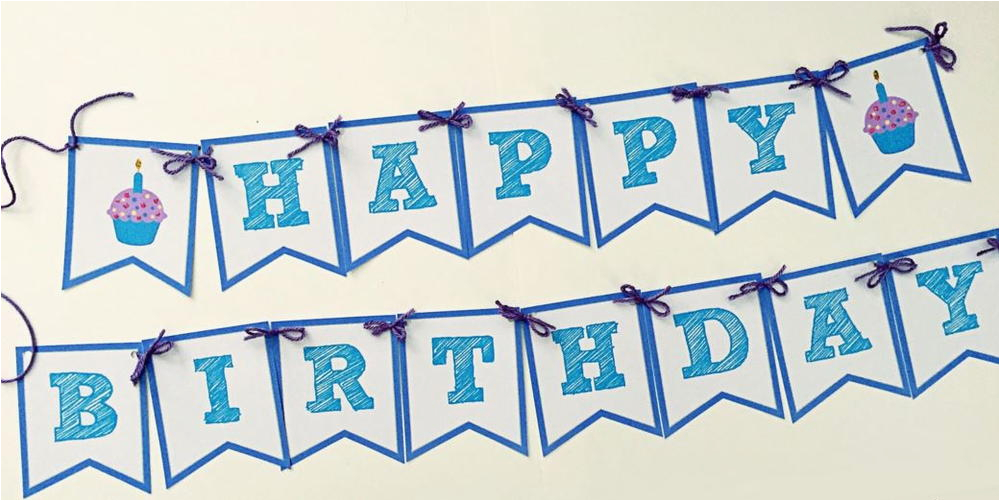 happy birthday banner free printables