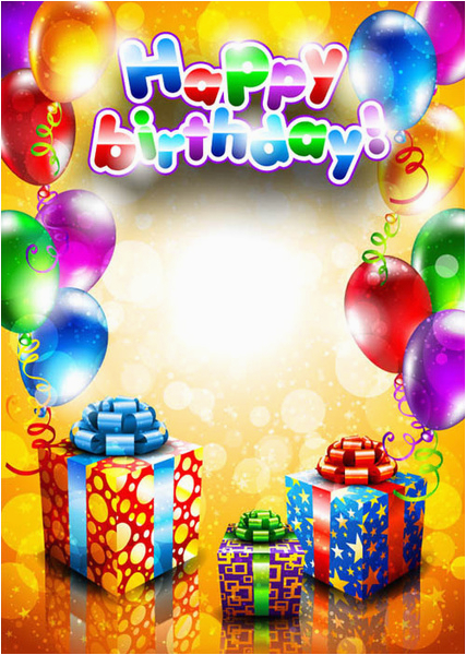 happy birthday postcard template