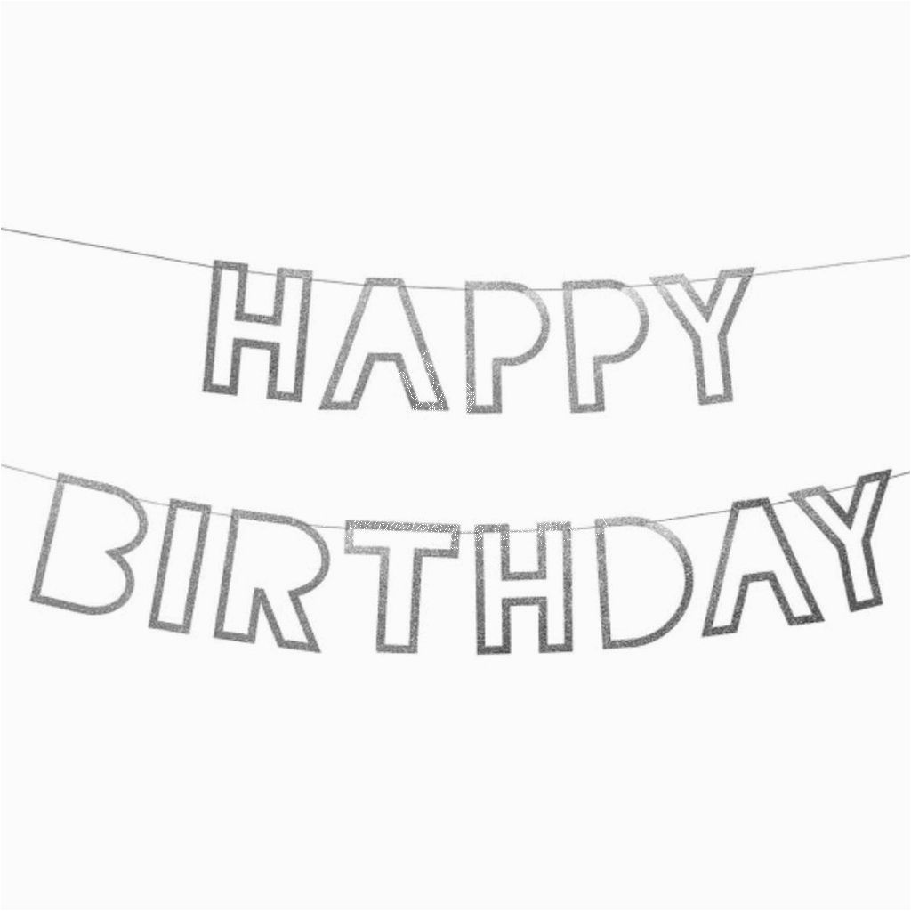 shiny happy birthday banner bunting clone