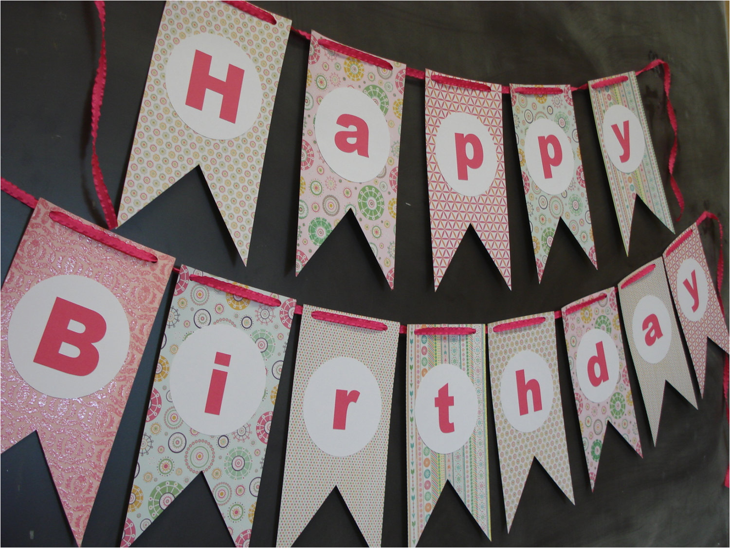 happy birthday banner garland bunting