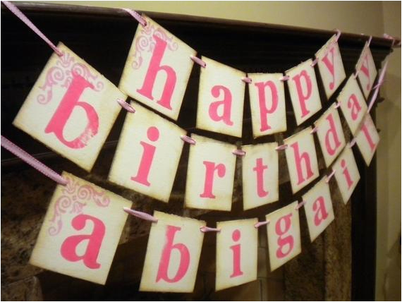 happy birthday banner customized with