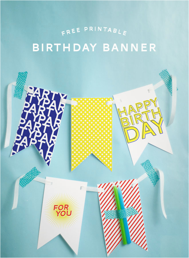 free printable happy birthday banner