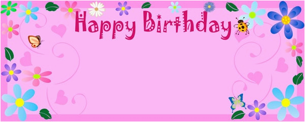 birthday flower happy birthday design personalised banner