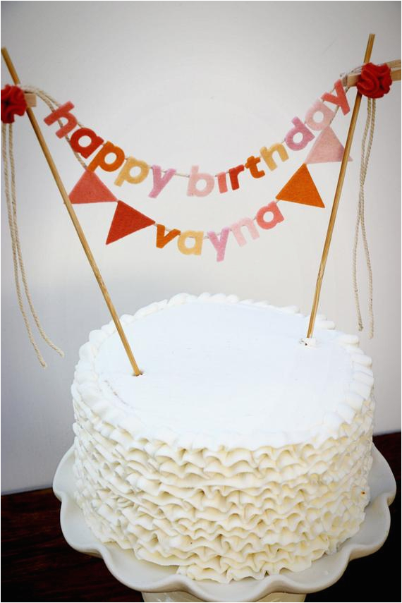 birthday cake banner birthday cake