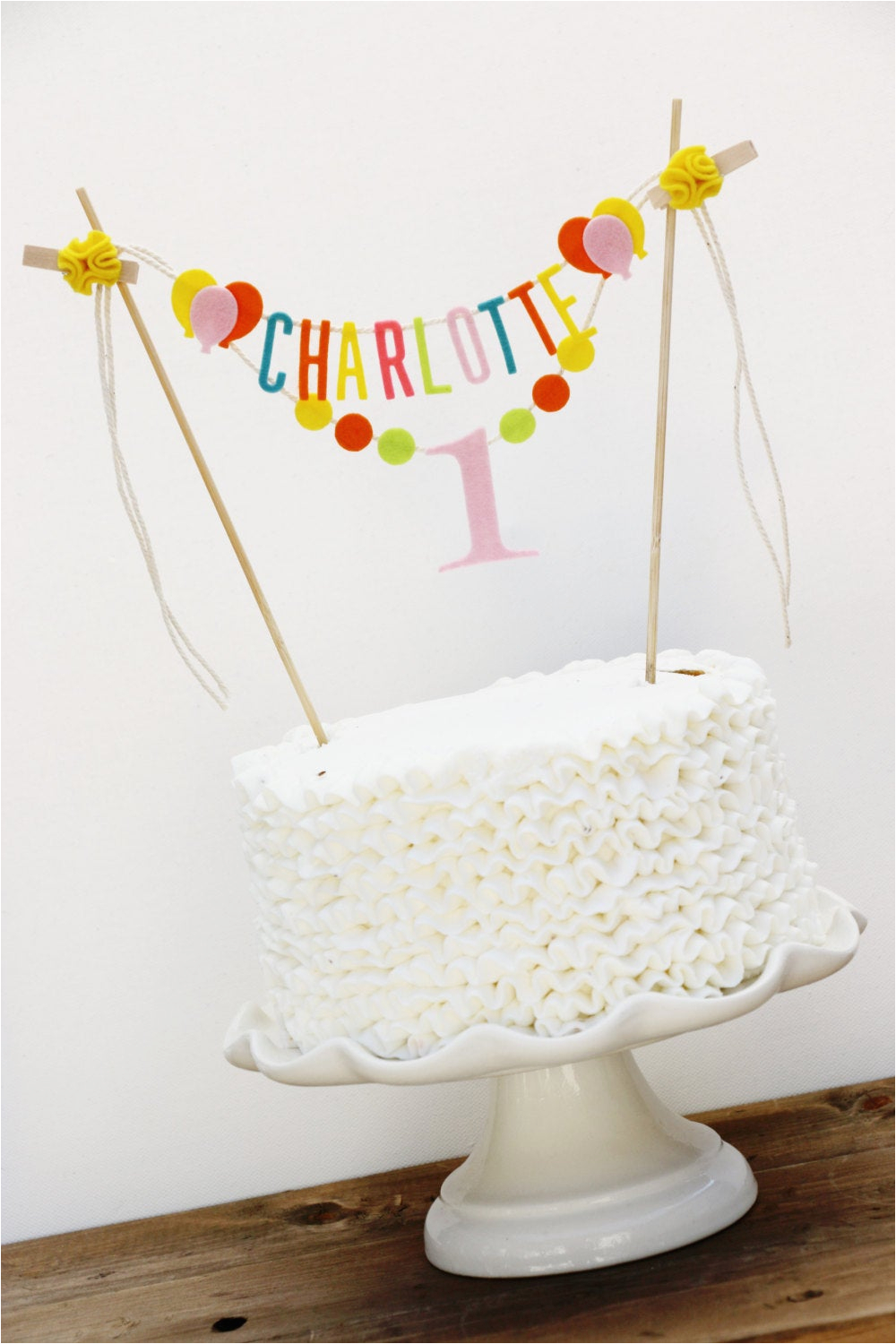 birthday cake banner personalized
