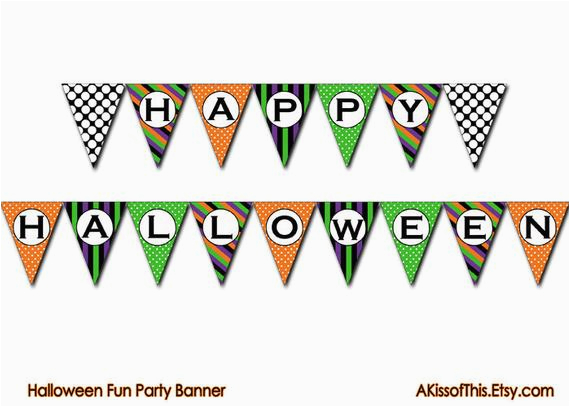 happy halloween printable bunting banner