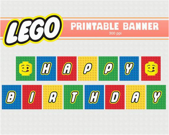 lego banner printable clipart digital