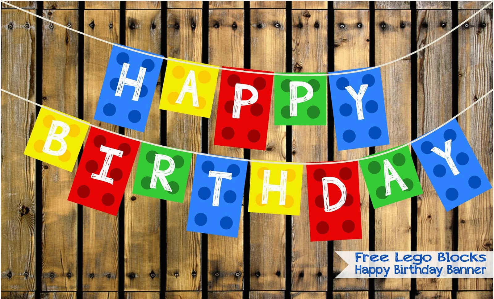 free lego blocks happy birthday banner