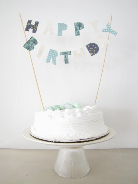 happy birthday cake topper cake banner