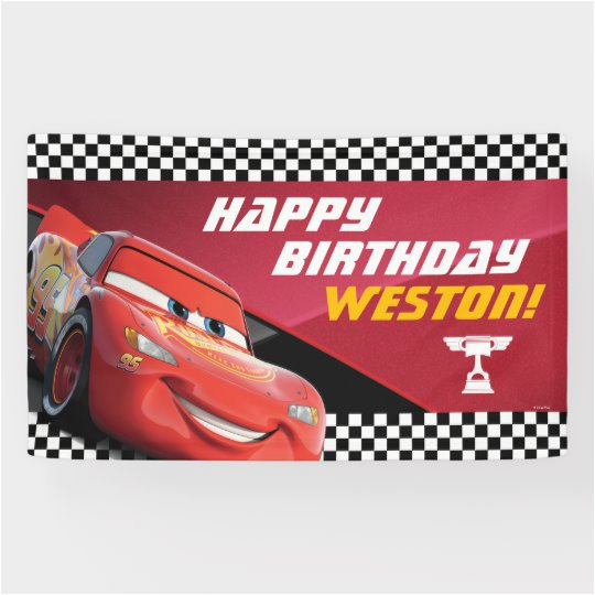 cars lightning mcqueen birthday banner 256963734384148408