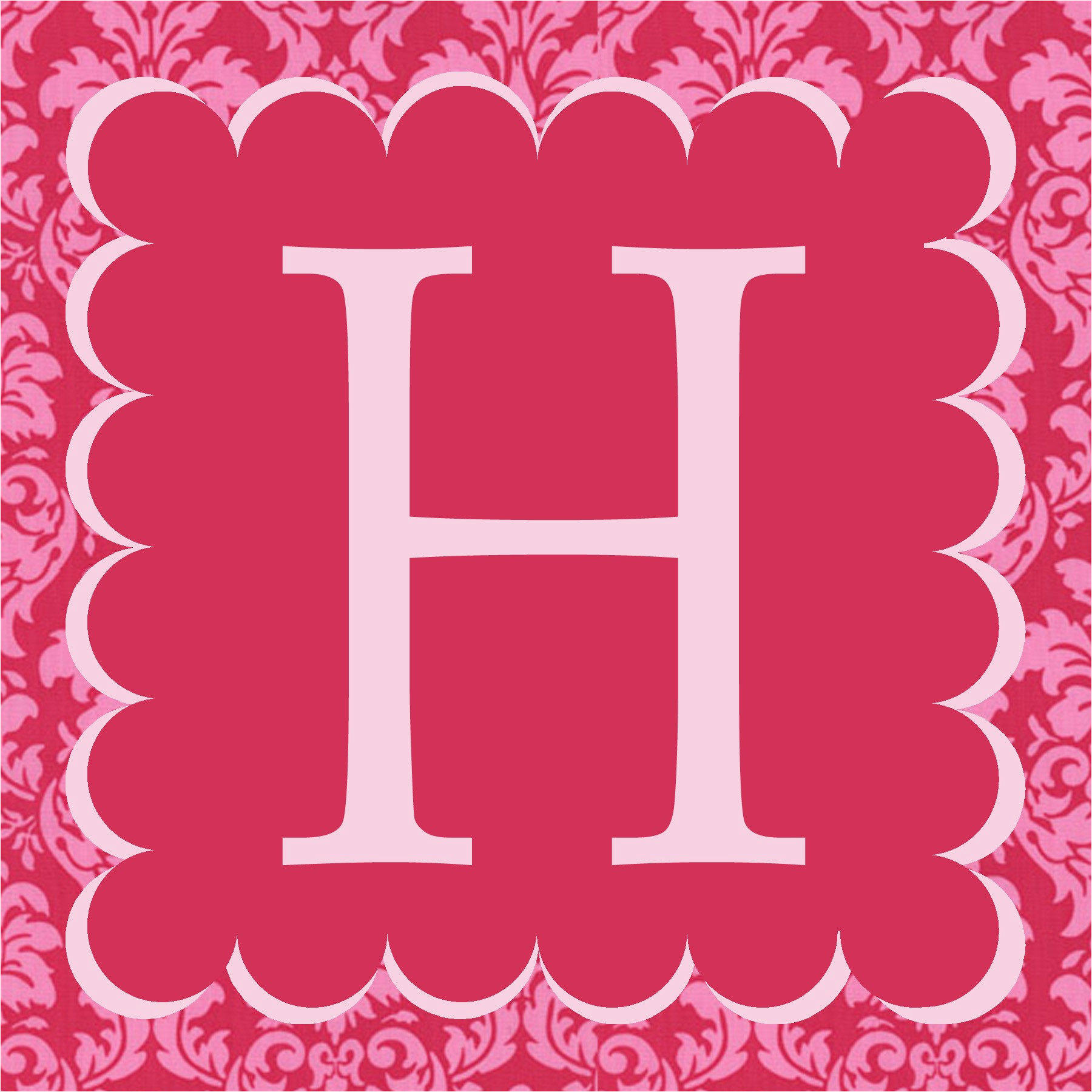 pink damask happy birthday banner