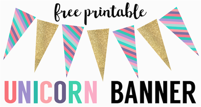 unicorn birthday banner free printable