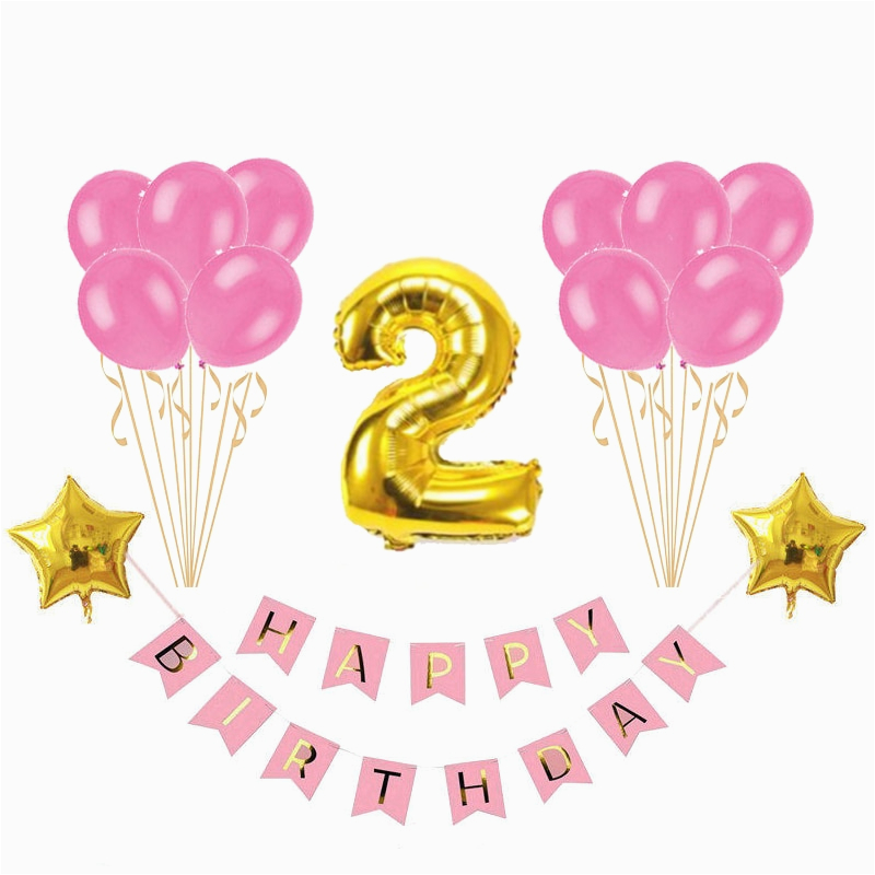 Happy Second Birthday Banner 