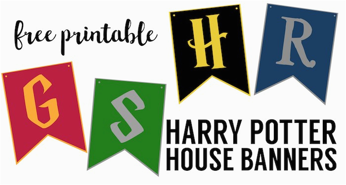 harry potter house banners free printable