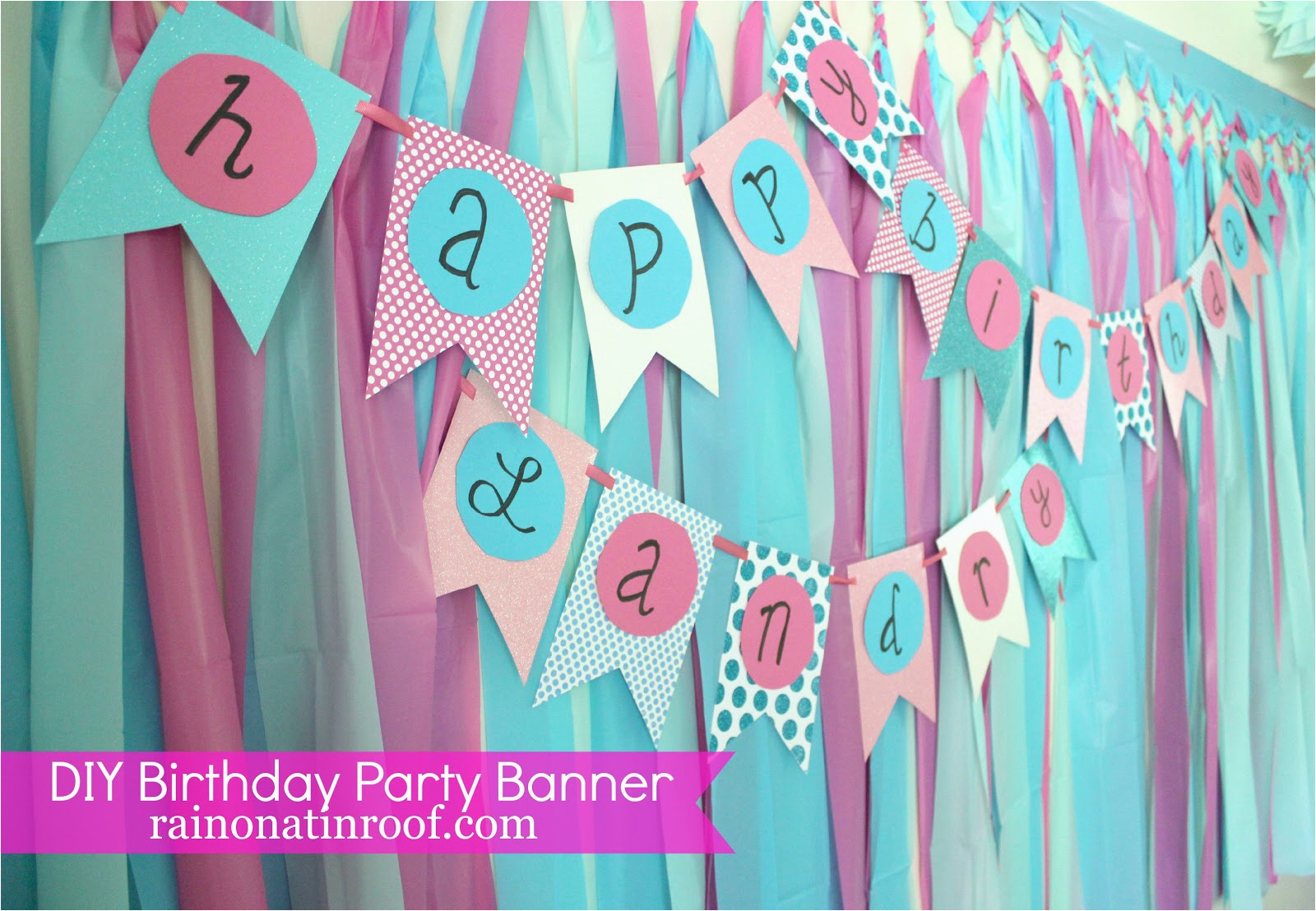 diy birthday party banner tutorial 2