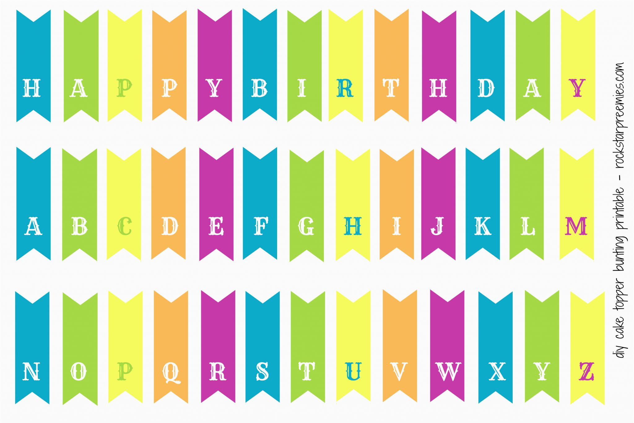 Free Printable Happy Birthday Bunting Template