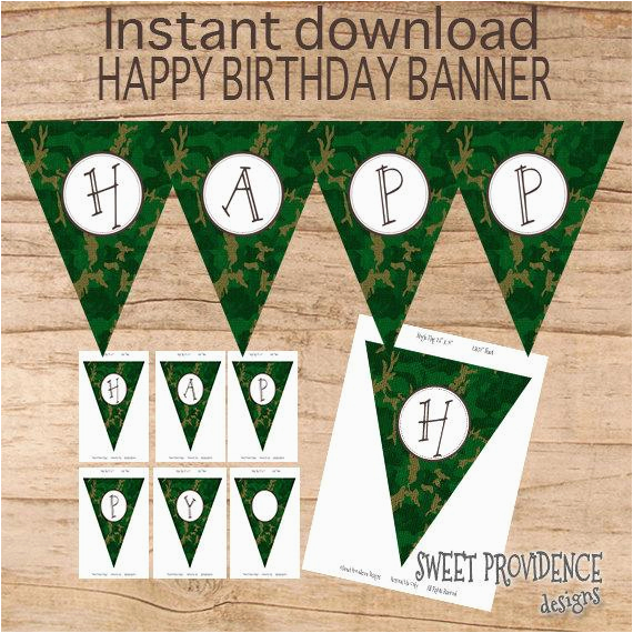 happy birthday banner instant download