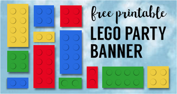 lego banner lego party printables