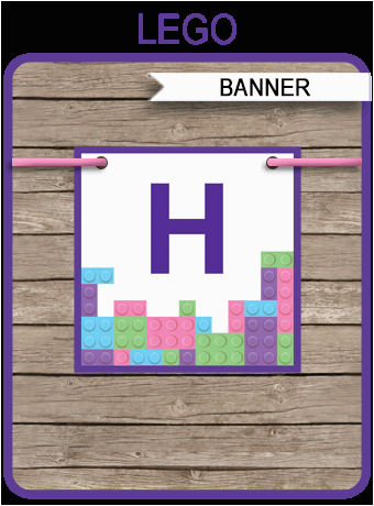 lego friends party banner template