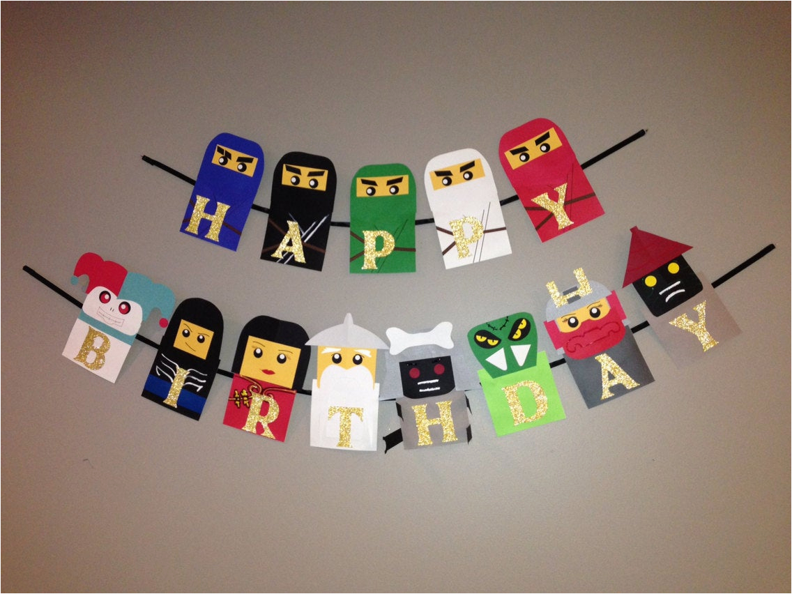 lego ninjago birthday banner ninjago