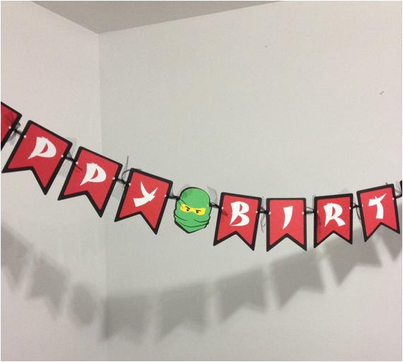 ninjago inspired happy birthday banner