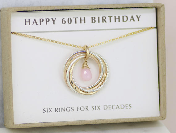 60th birthday gifts for women pink opal
