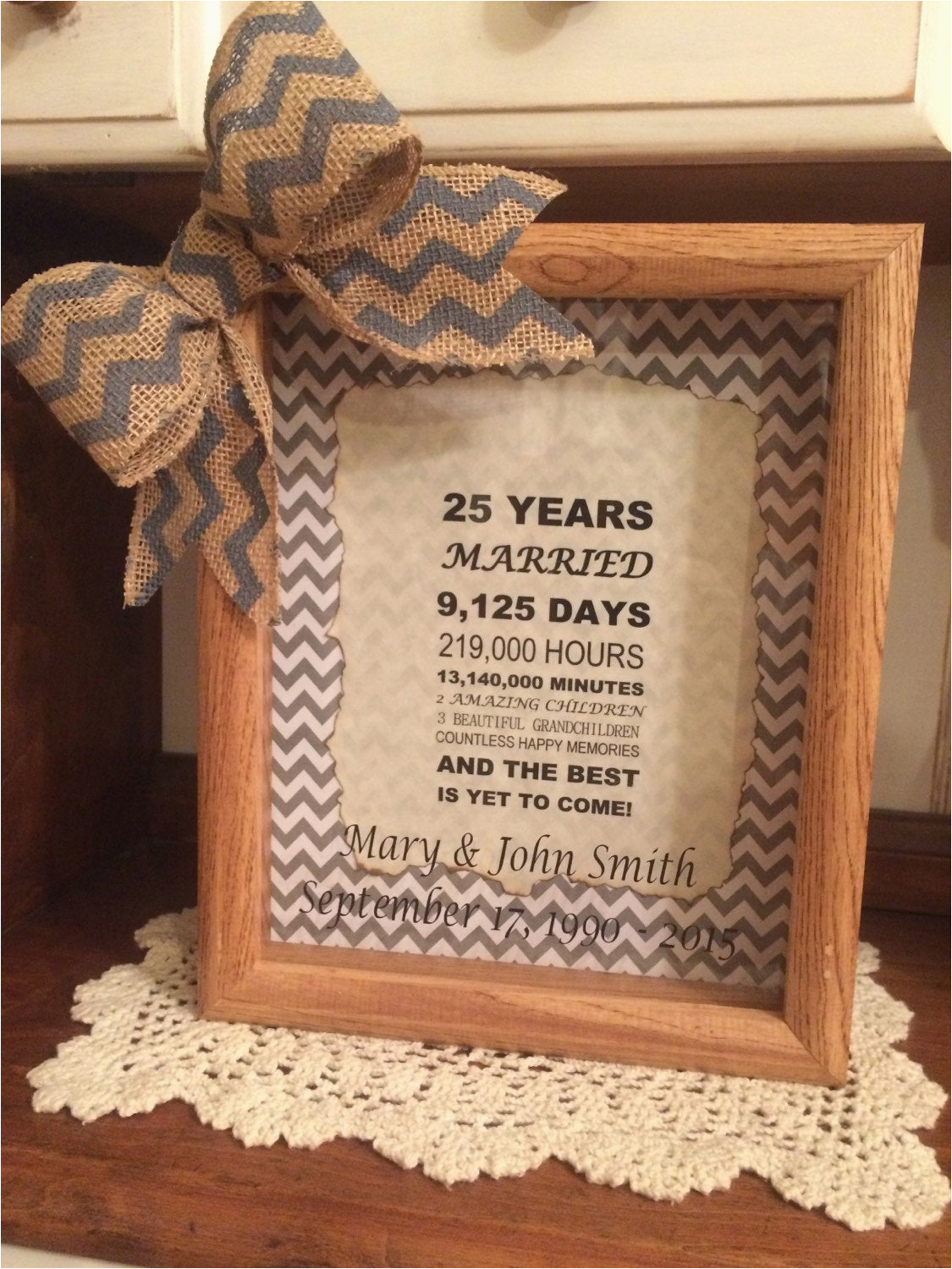 personalized 25th wedding anniversary