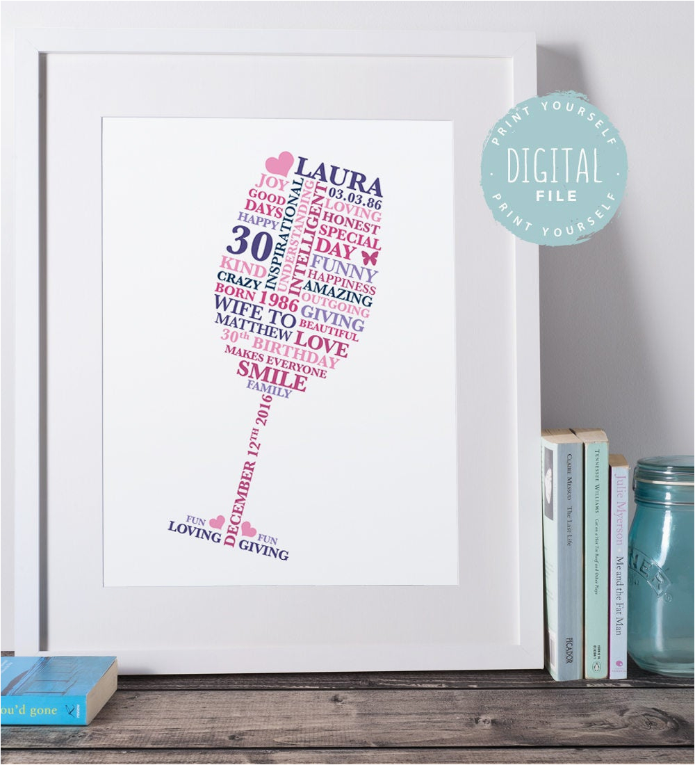 personalised 30th birthday gift
