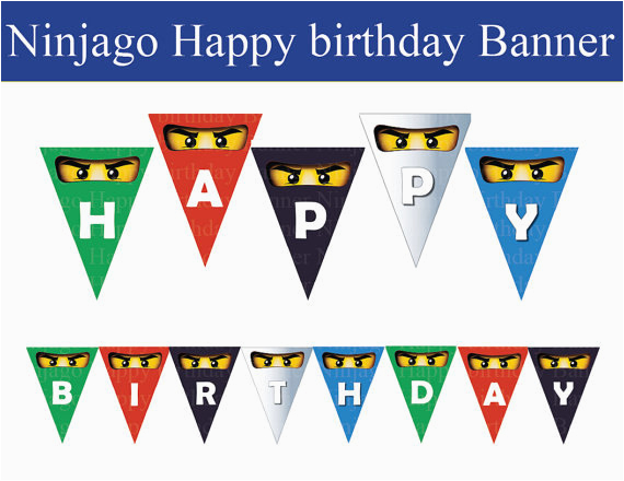 instant dl ninjago happy birthday banner