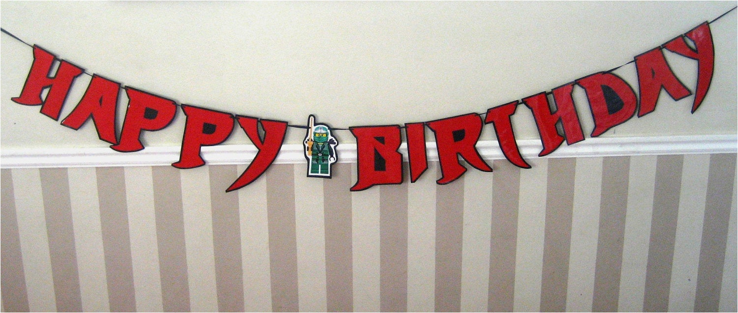 ninja font happy birthday banner giant