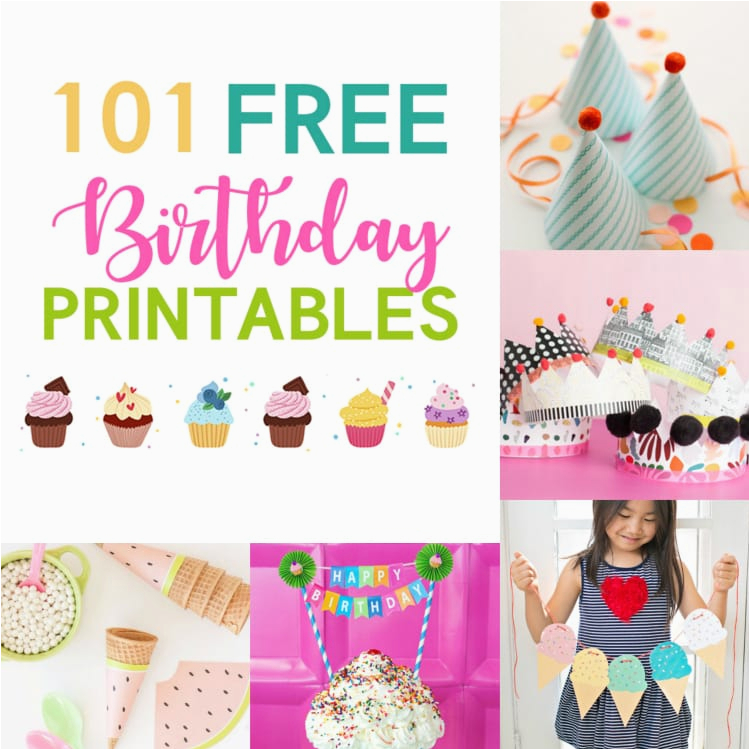 101 free birthday printables