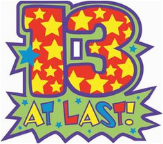 13th birthday clipart