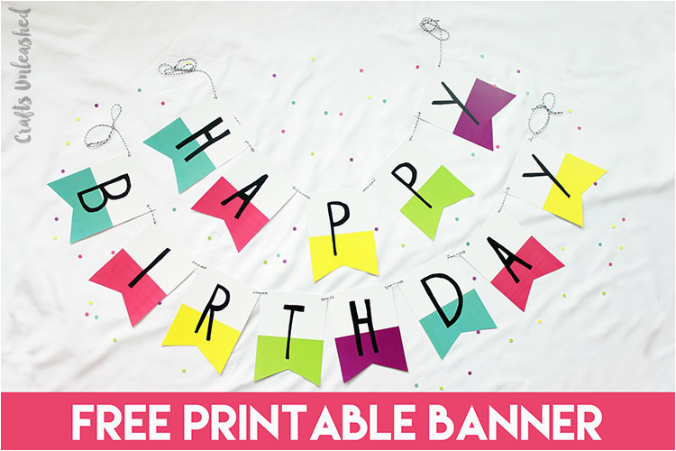 free printable banner birthday