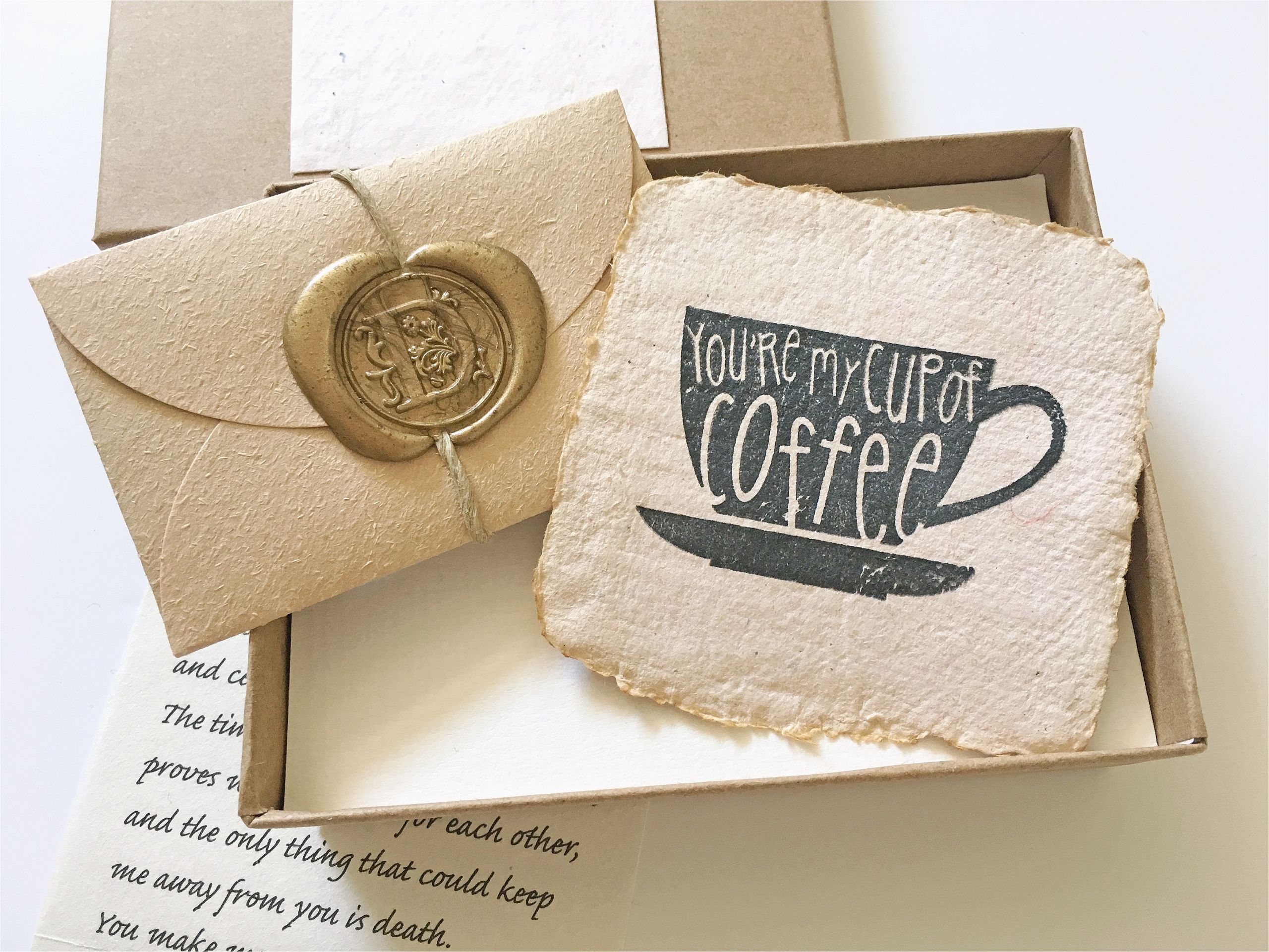 personalized handmade paper card and