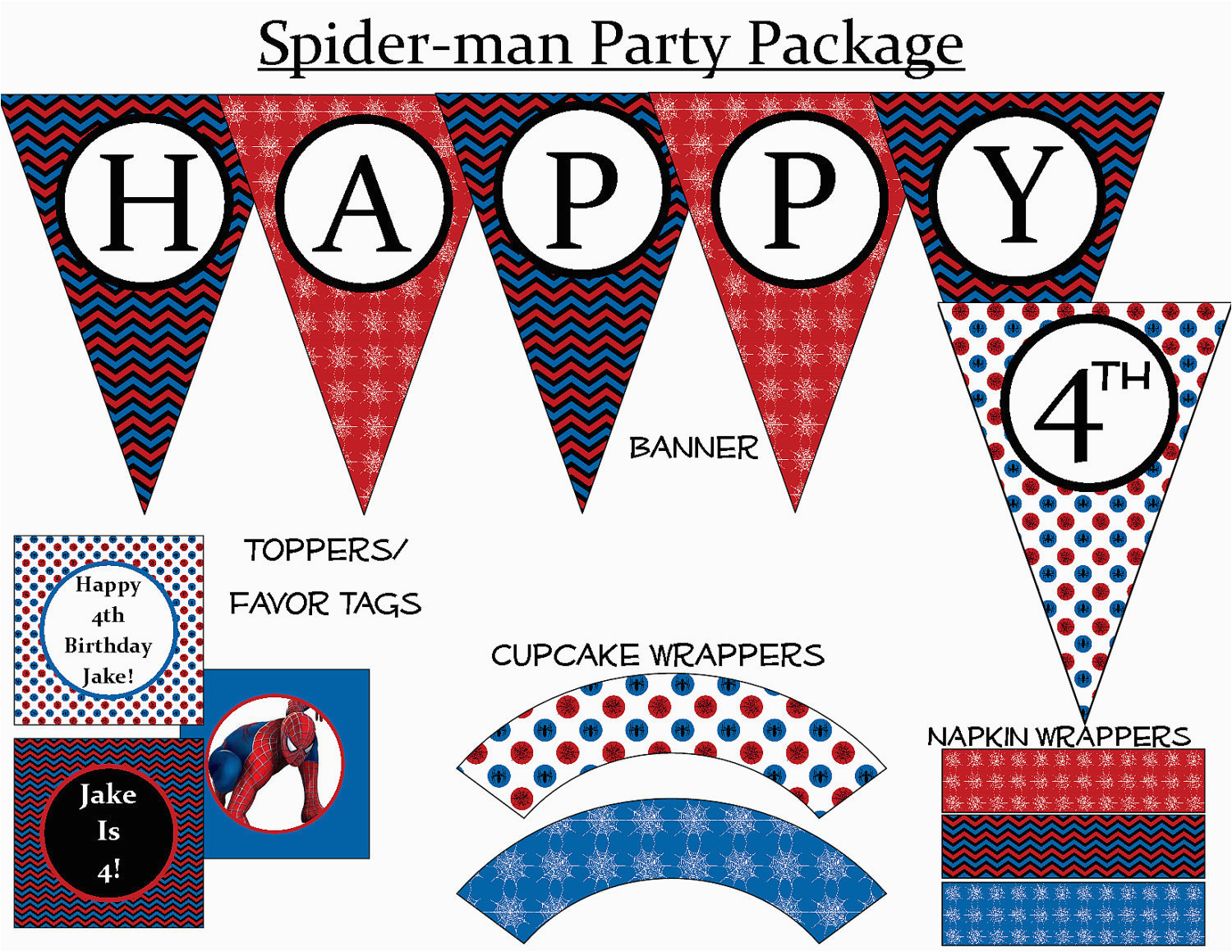 spiderman birthday party instant