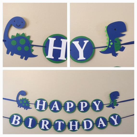 blue and green dinosaur happy birthday