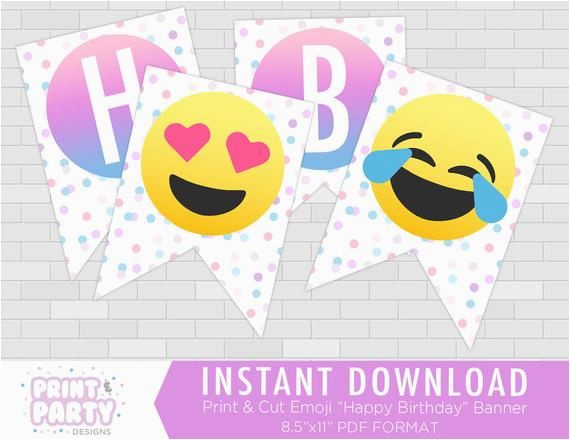 printable pastel emoji happy birthday