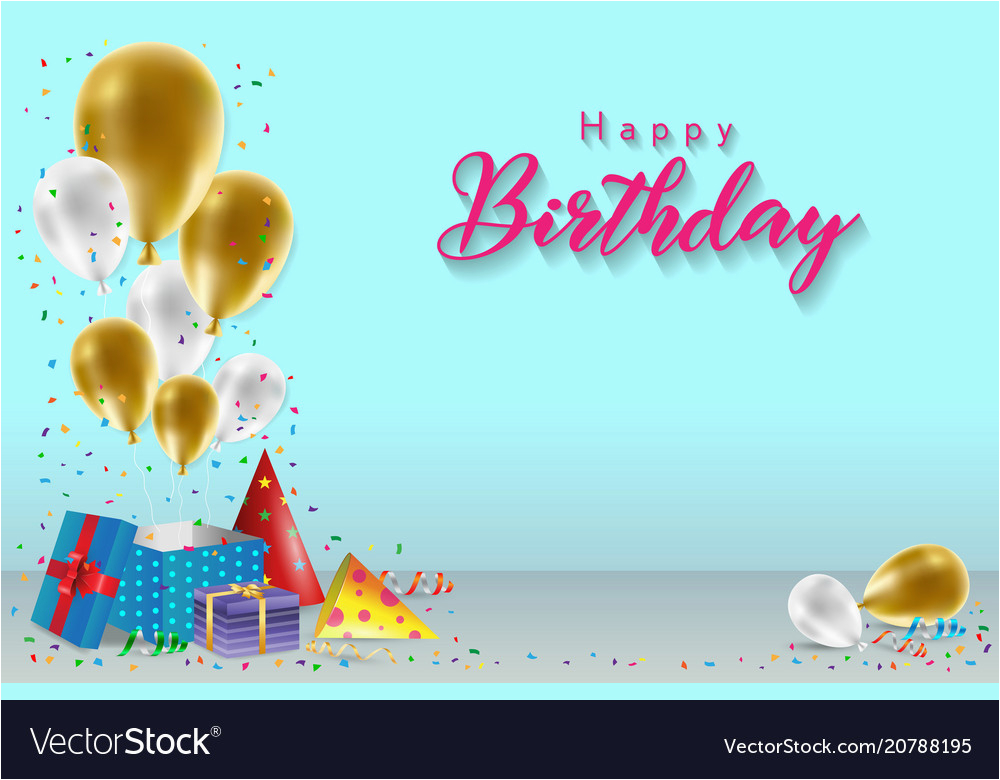 happy birthday background template vector 20788195