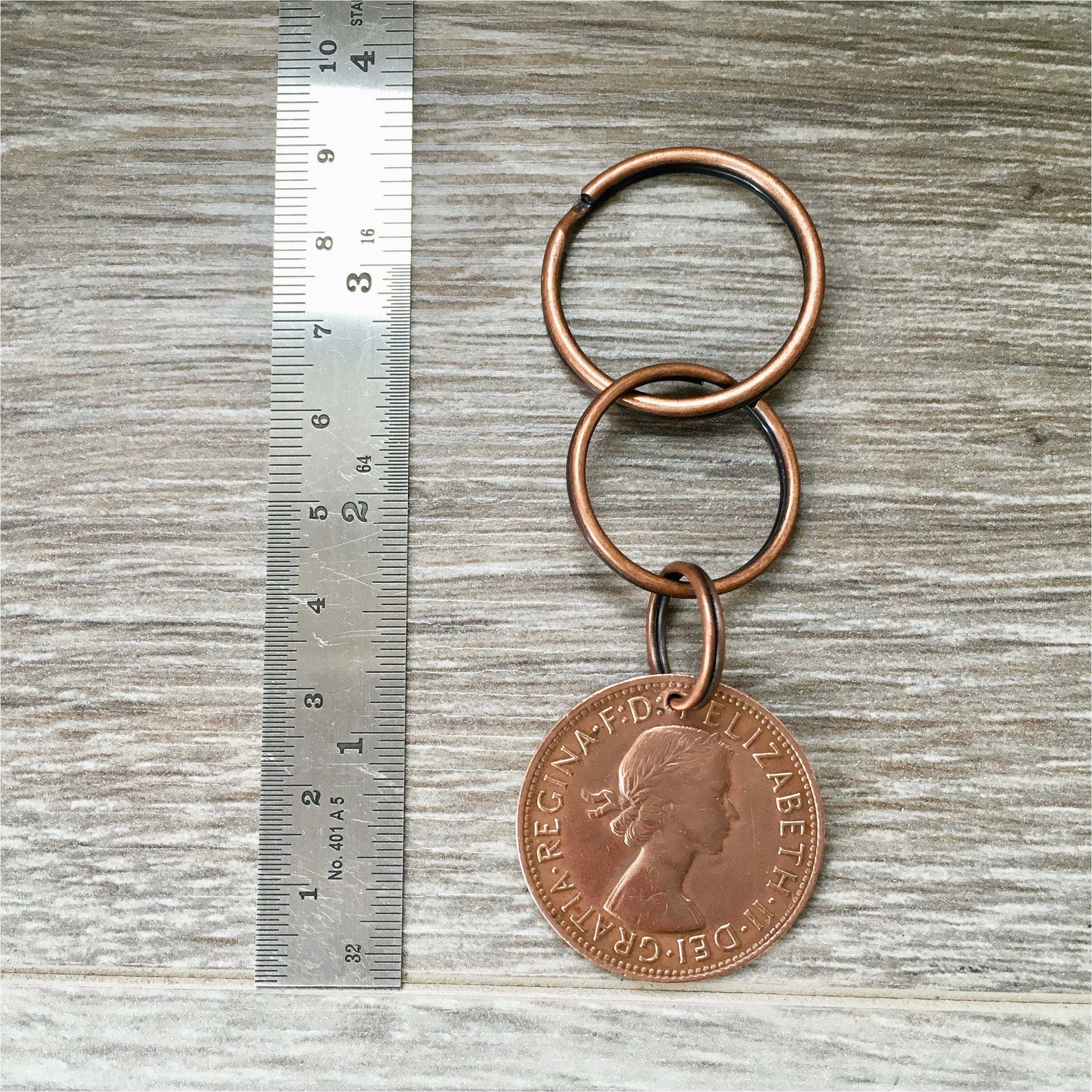 1958 australian kangaroo coin key chain