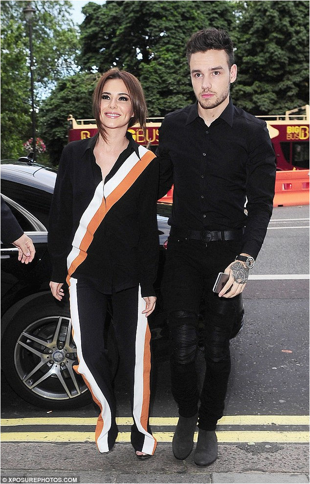 birthday girl cheryl 33 covers loose fitting shirt matching trousers s joined boyfriend liam payne 22 low key dinner london