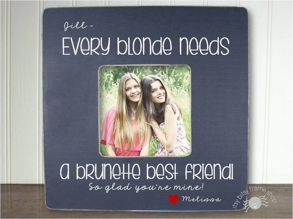 best friend gift blonde and brunette