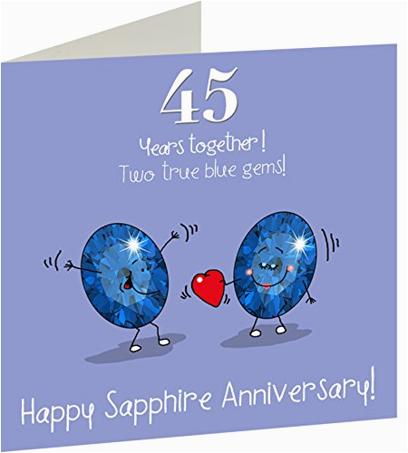 45th wedding anniversary greetings card sapphire anniversary