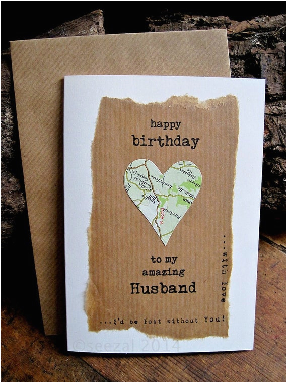 birthday card husband wife with vintage