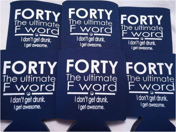 40th birthday party the ultimate f word funny can coolers