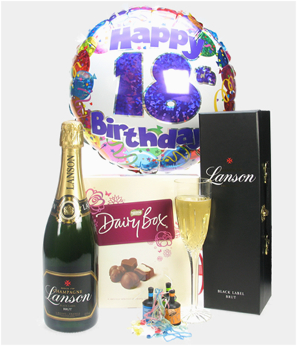 18th birthday champagne and chocolates gift
